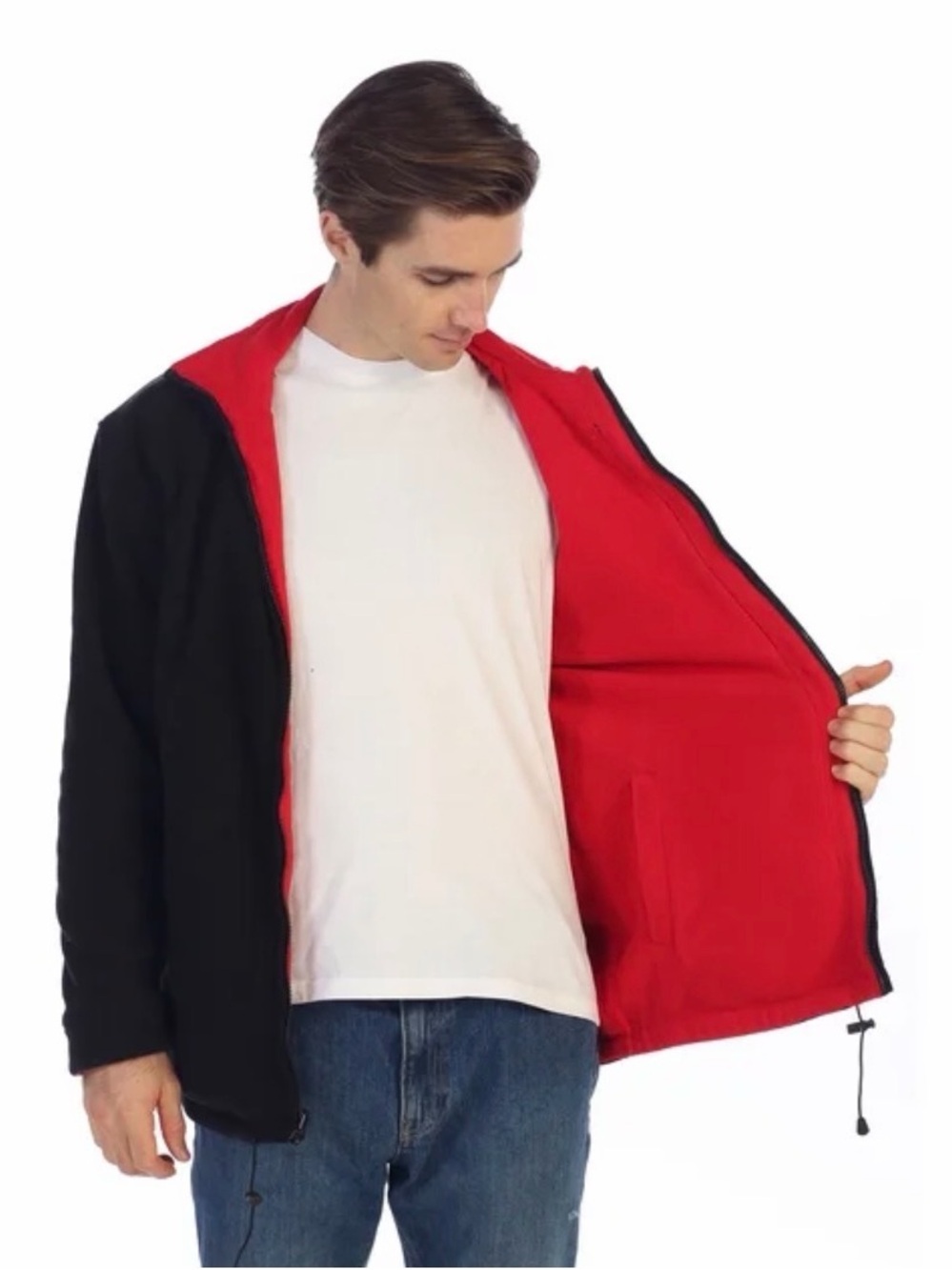 Covington Red Fleece Jacket with Black Lining